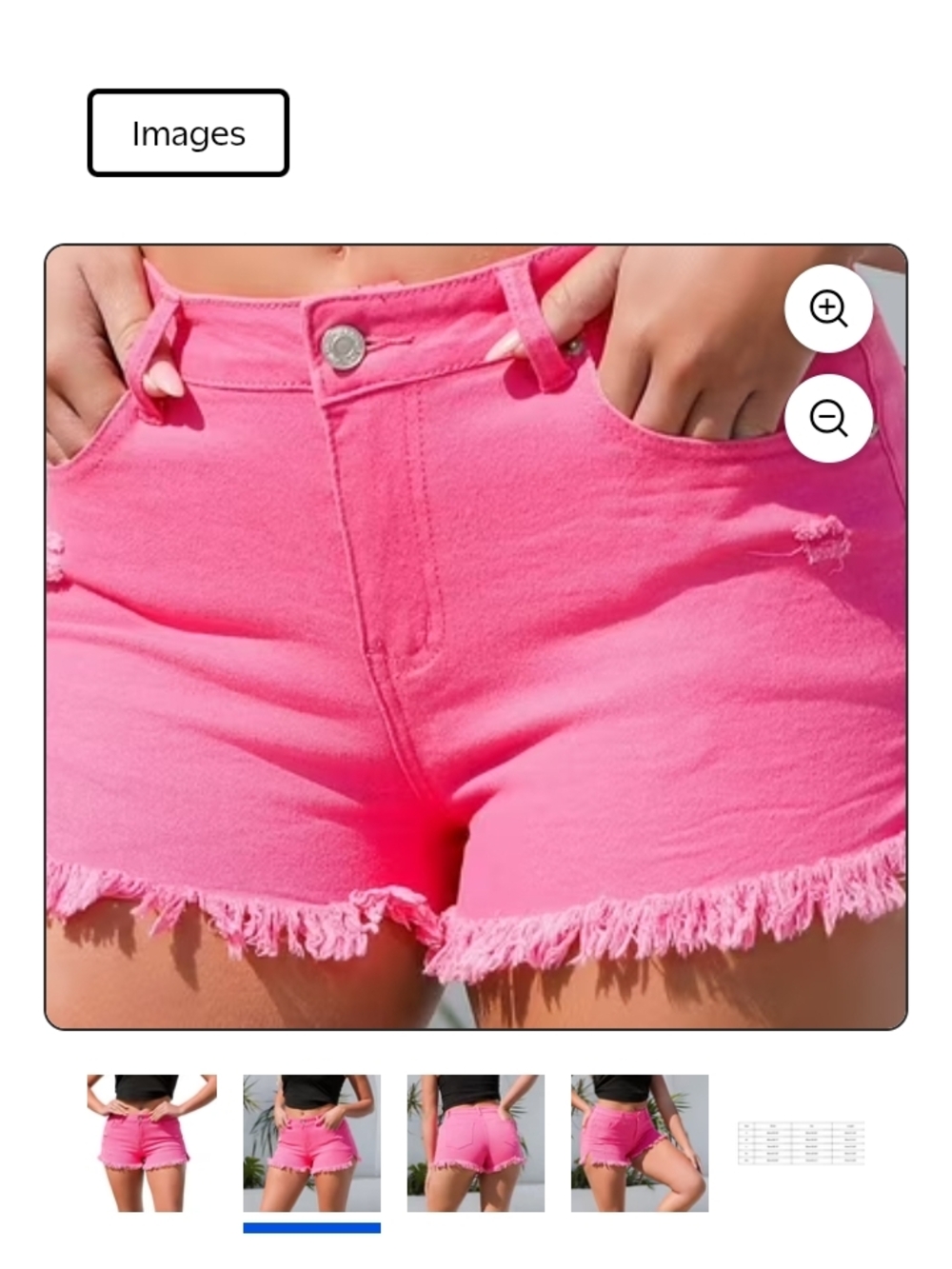 Carmar Bright Pink Frayed Hem Denim Shorts🩷